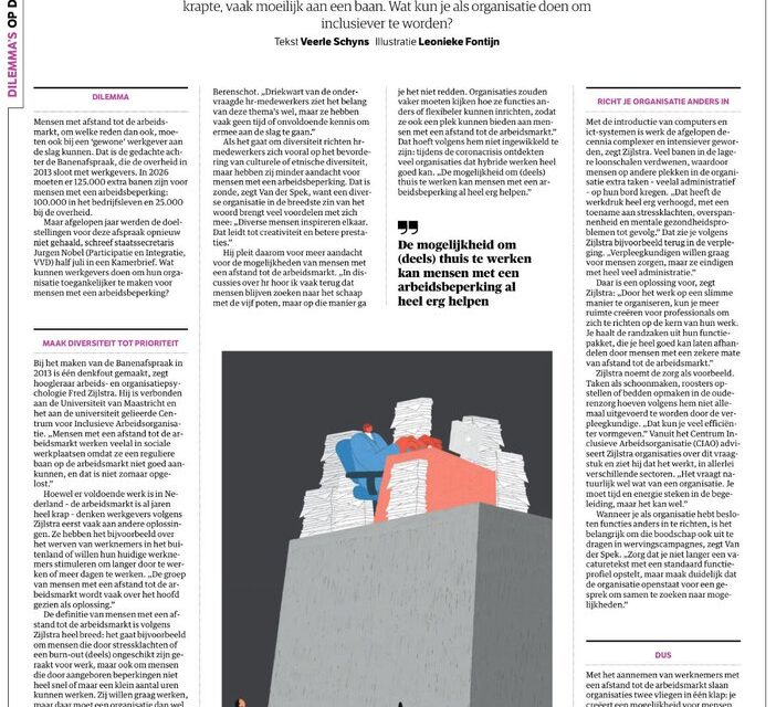 In dit artikel dat onlangs verscheen in het NRC, wordt heel helder beschreven wat je als organisatie kunt doen om inclusiever te worden.