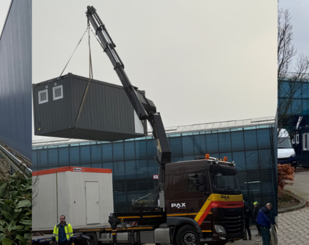 Nieuw porto cabin kantoor in Bemmel een slimme oplossing voor groei en betere samenwerking, terwijl we op dezelfde locatie blijven werken.