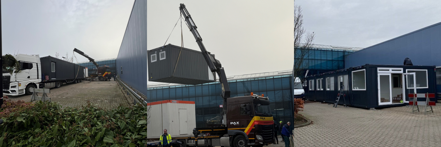 Nieuw porto cabin kantoor in Bemmel een slimme oplossing voor groei en betere samenwerking, terwijl we op dezelfde locatie blijven werken.